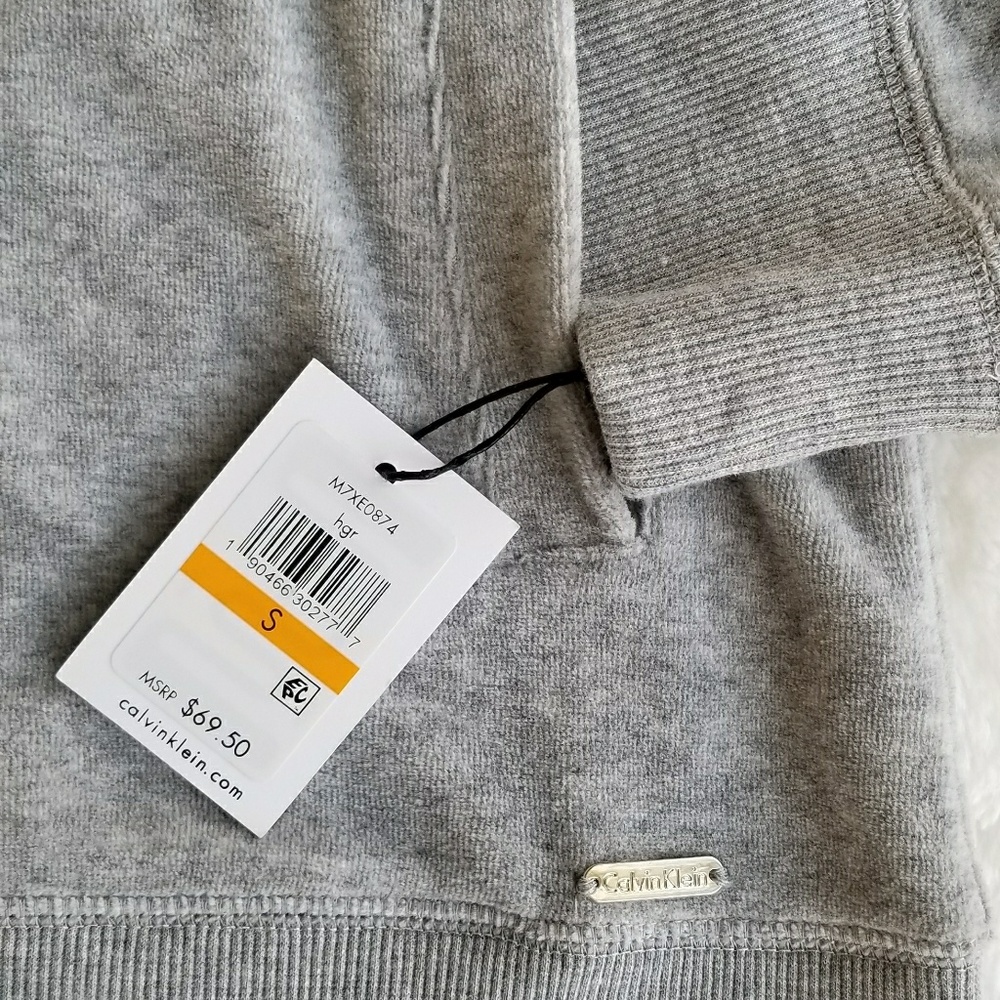 NWT Calvin Klein Velour Jacket, Size S - Picture 7 of 8